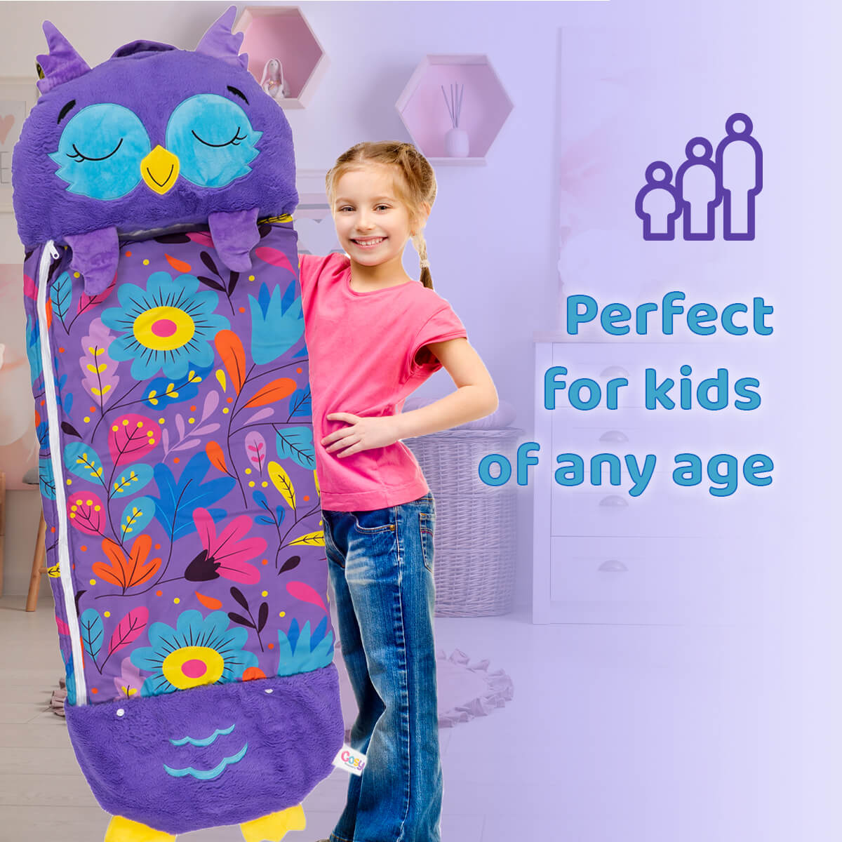 Purple Owl Cosy Napper ™